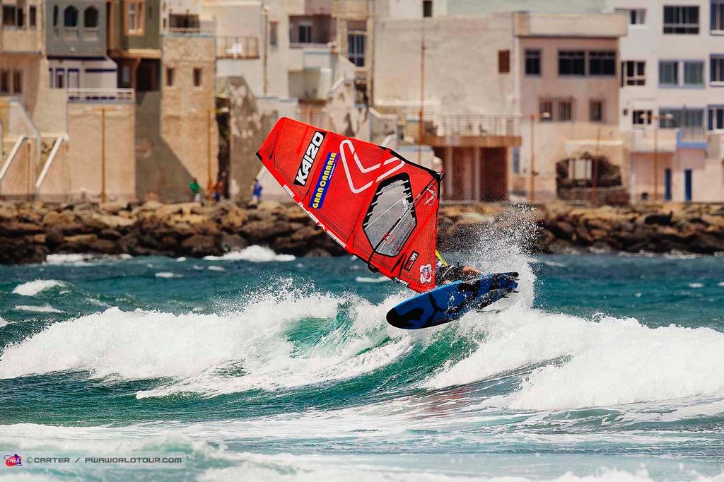 Jaeger Stone slash - 2014 PWA Pozo World Cup / Gran Canaria Wind and Waves Festival, Day 2 ©  Carter/pwaworldtour.com http://www.pwaworldtour.com/